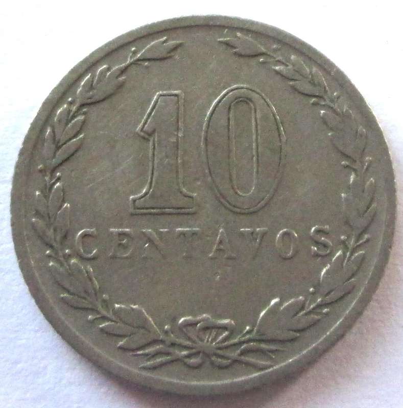 1925 Argentina 10 Centavos