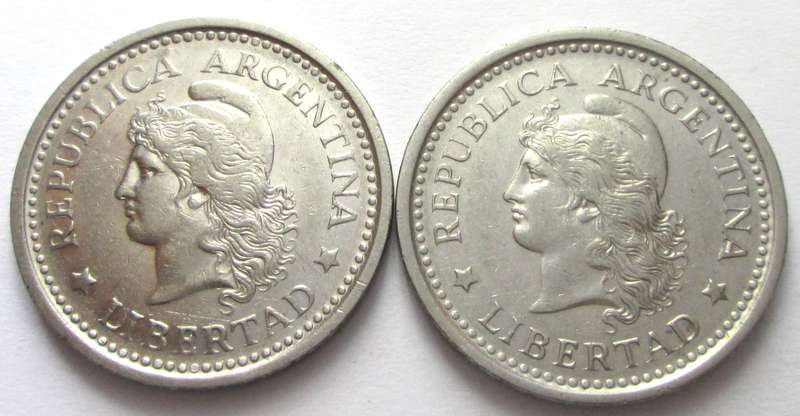 1 Peso Argentina 1957 + 1959