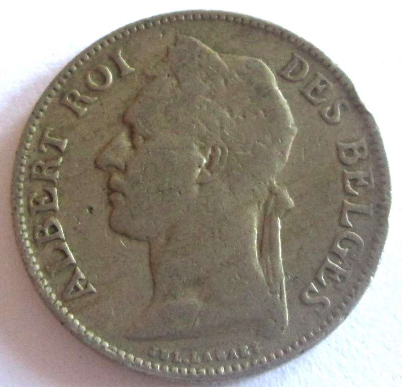 1922 Belgium Congo 50 Centimes