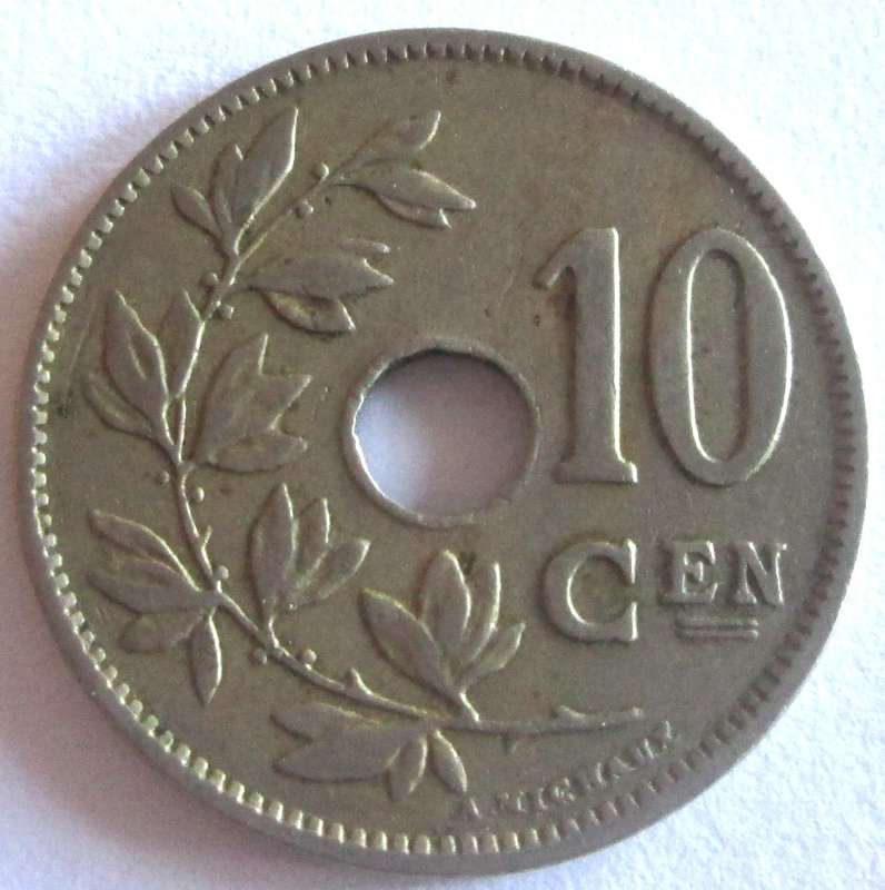 1922 Belgium 10 Centimes