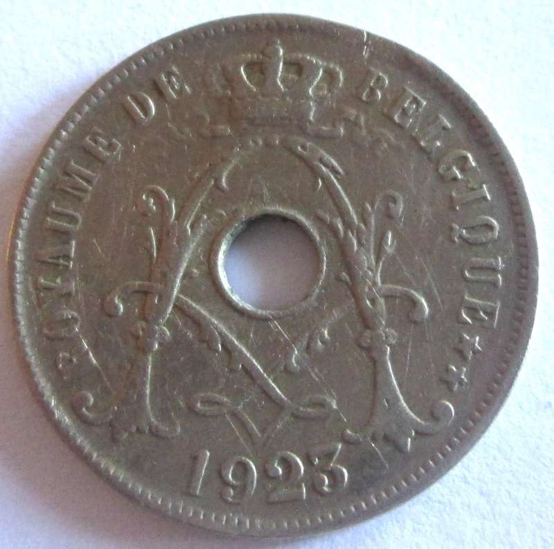 1923 Belgium 25 Centimes