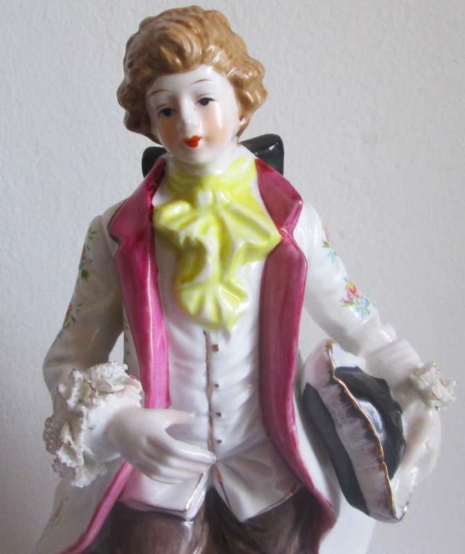 1960 Porcelain Bisque Colonial Gentleman Figurine