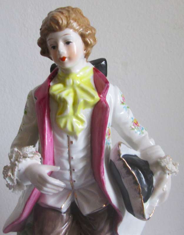 1960 Porcelain Bisque Colonial Gentleman Figurine