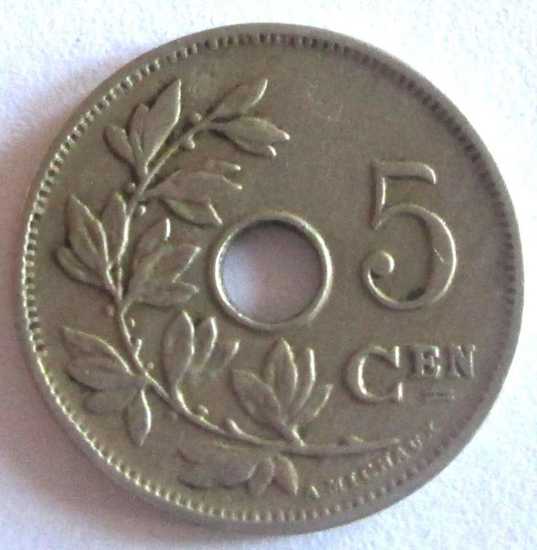 1928 Belgium 5 Centimes
