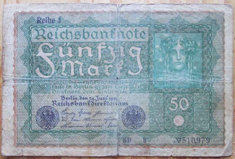1919 Germany 50 Mark Nr 510979