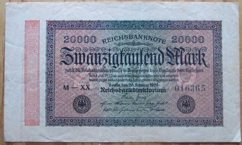 1926 Germany 20 000 Mark Nr M-XX016365