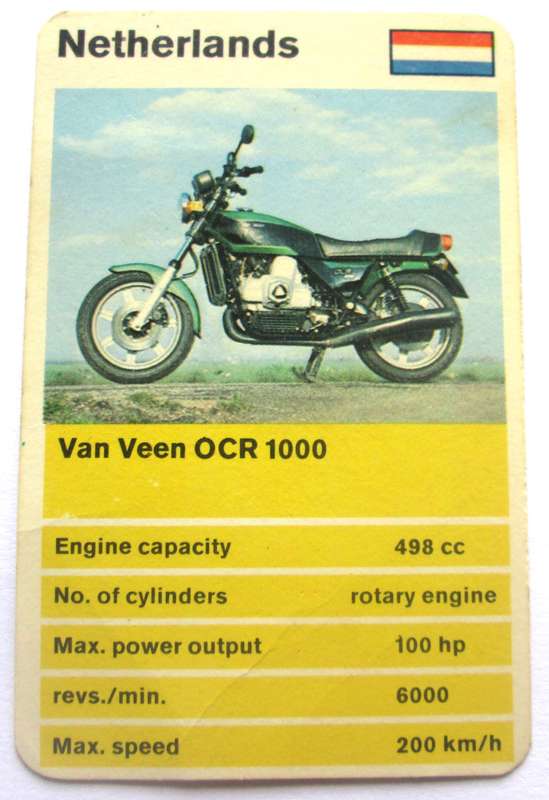 1970 Netherlands Van Veen OCR 1000 Motorcycle Trading Card