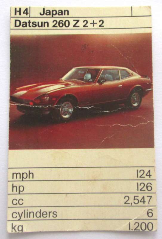 1970 Japan Datsun 260 Z 2 + 2 Vintage Cars Trading Cards