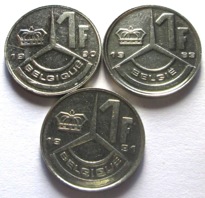 1 Franc Belgium 1989 - 1991