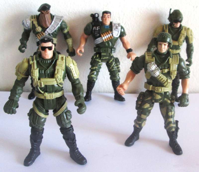 Chap Mei Army Military Action Figures Men HK Designs Lot Of 5
