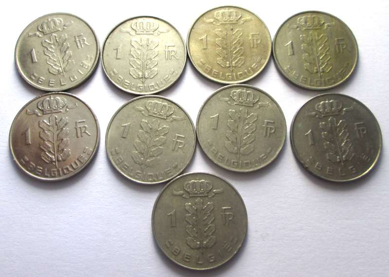 1 Franc Belgium 1970 - 1975 + 1977 - 1979
