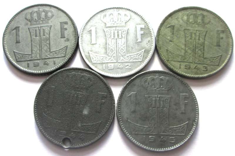 1 Franc Belgium 1941 - 1945