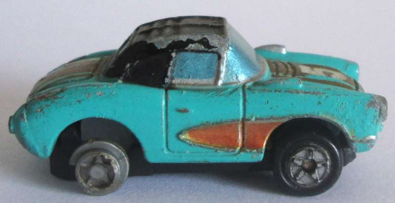 1998 Micro Machines Snap Backs 57 Chevy Corvette Toy Galoob