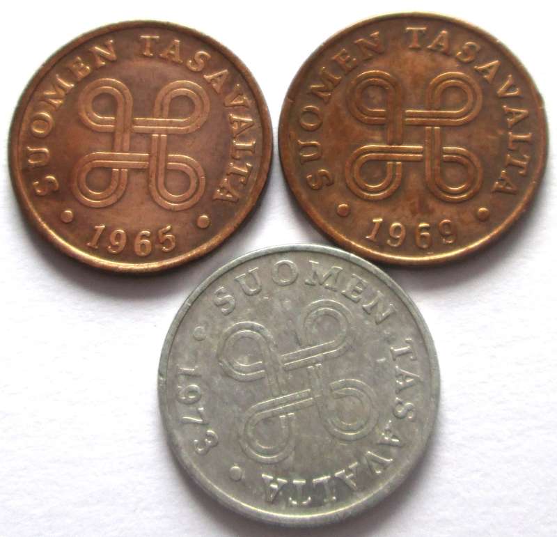 1 Penni Finland 1965 + 1969 + 1973