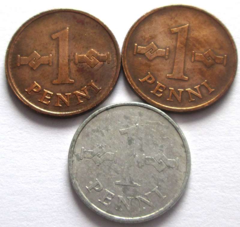 1 Penni Finland 1965 + 1969 + 1973
