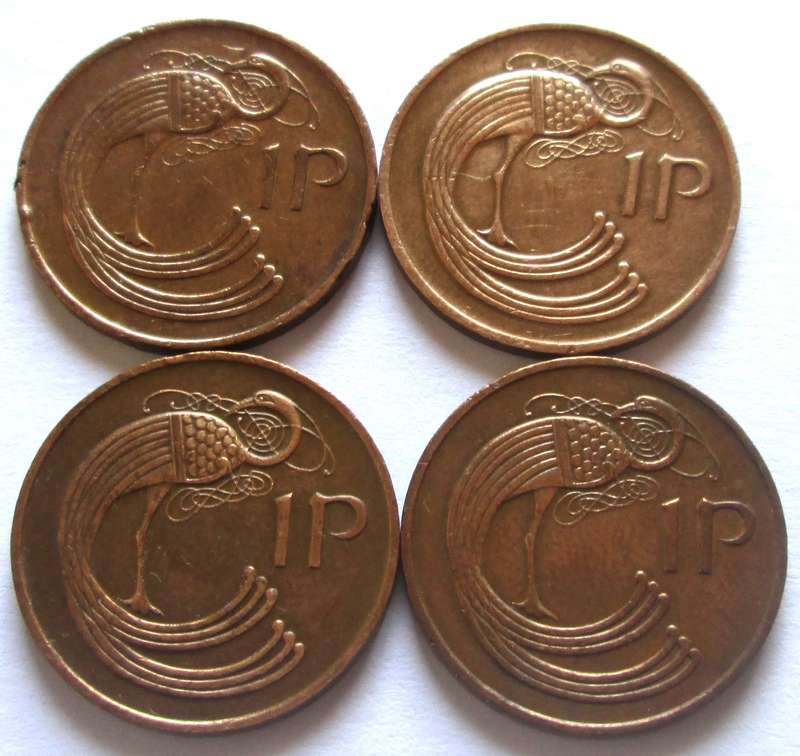 1 Penny Ireland 1978 + 1979 + 1980 + 1982
