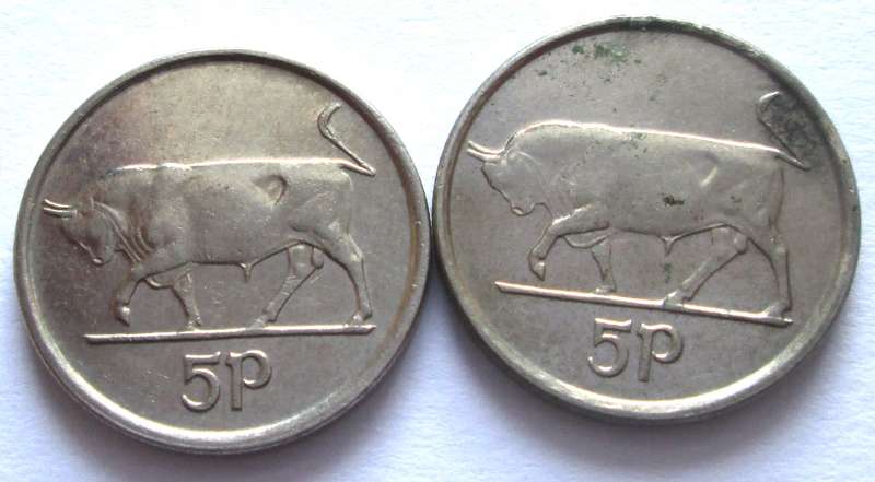 5 Pence Ireland 1992 + 1993