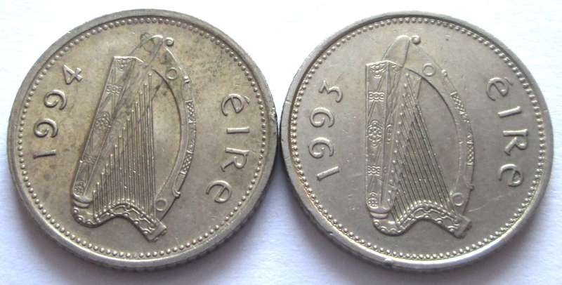 10 Pence Ireland 1993 + 1994
