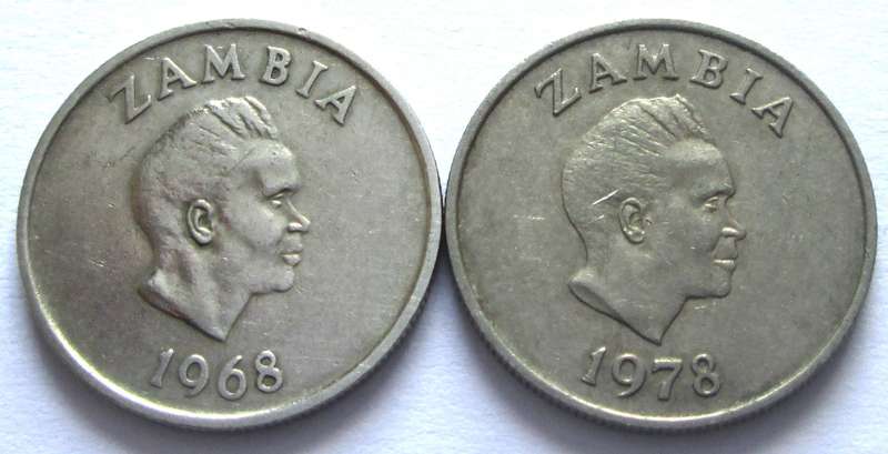 5 Ngwee Zambia 1968 + 1978