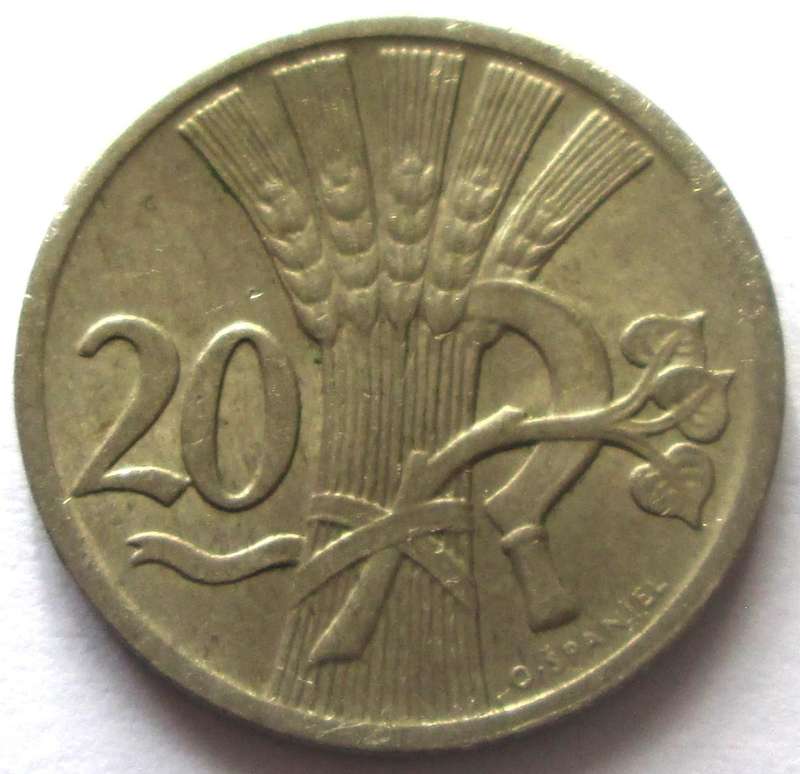 1926 Czechoslovakia 20 Haleru