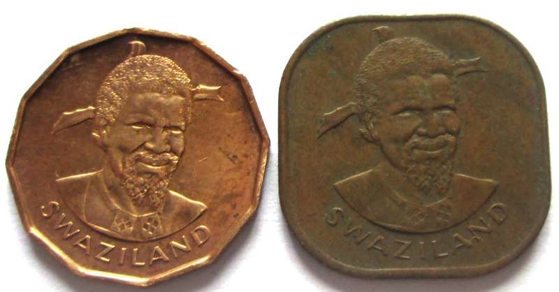 1974 Swaziland 1 Cent + 2 Cents