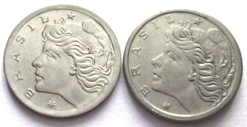 2 Centavos Brasil 1967 + 1970