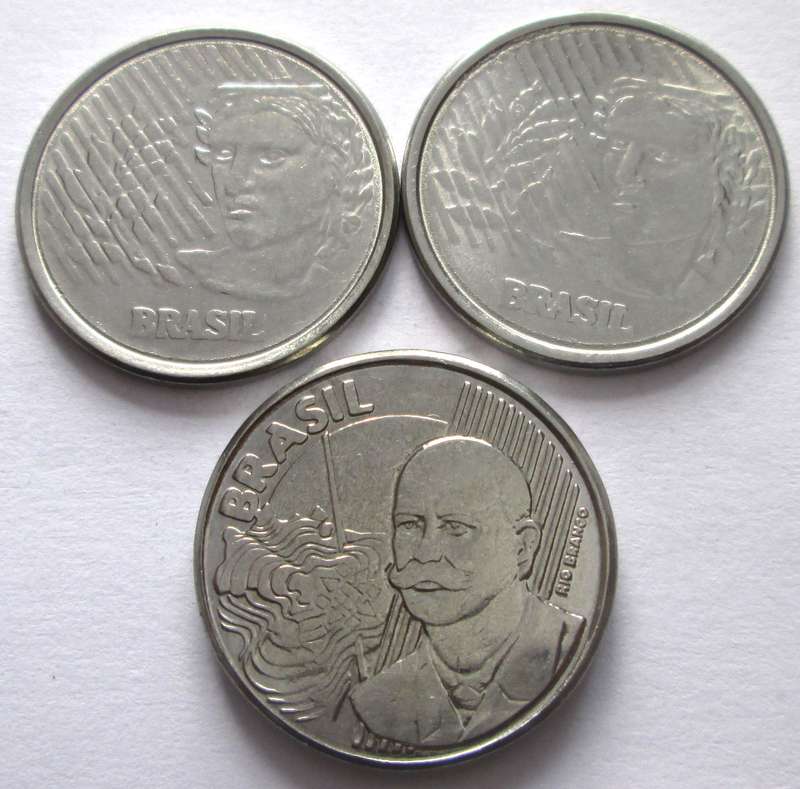 50 Cruzeiros Brasil 1994 + 1995 + 2002
