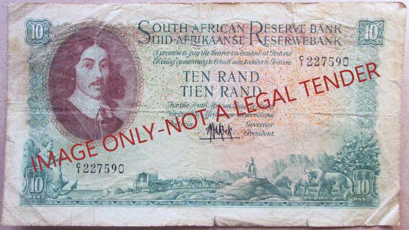 Ten Rand South Africa Serial Nr C1 227590