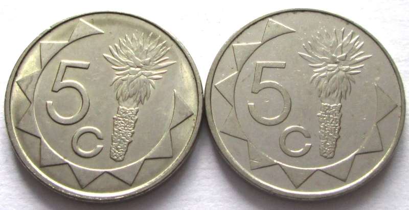 5 Cents Namibia 1993 + 2002