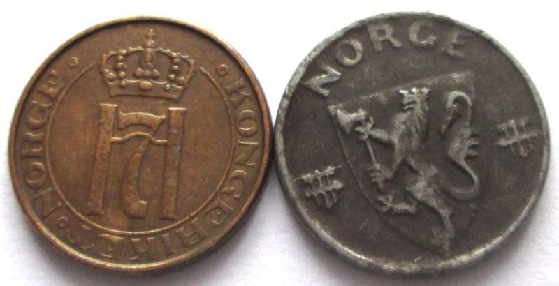 1 Ore Norway 1940 + 1943