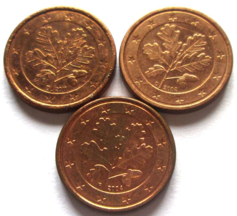 1 Euro Germany 2002 + 2004 + 2011