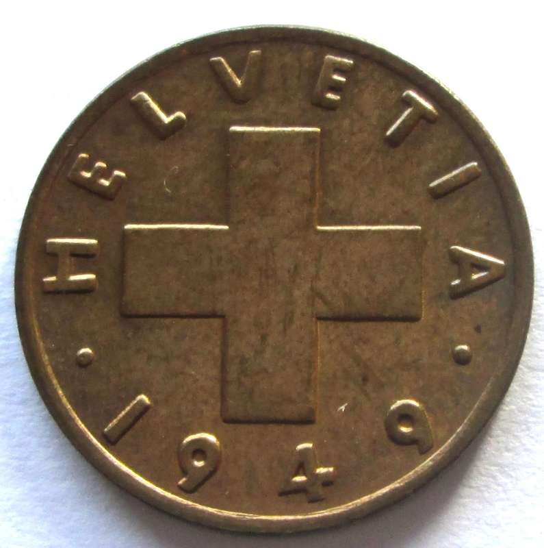 1949 Helvetia 1 Rappen