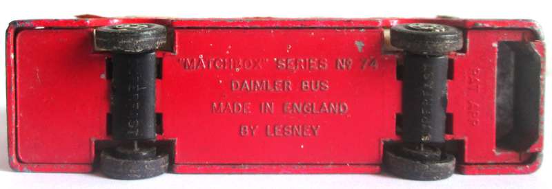 Daimler Bus No 74 Lesney made in England