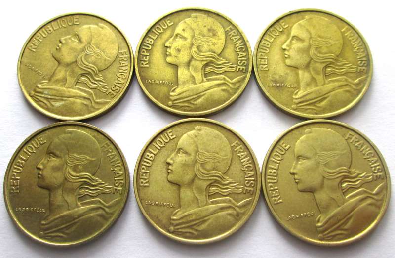 10 Centimes France 1962 - 1965 + 1968 + 1969