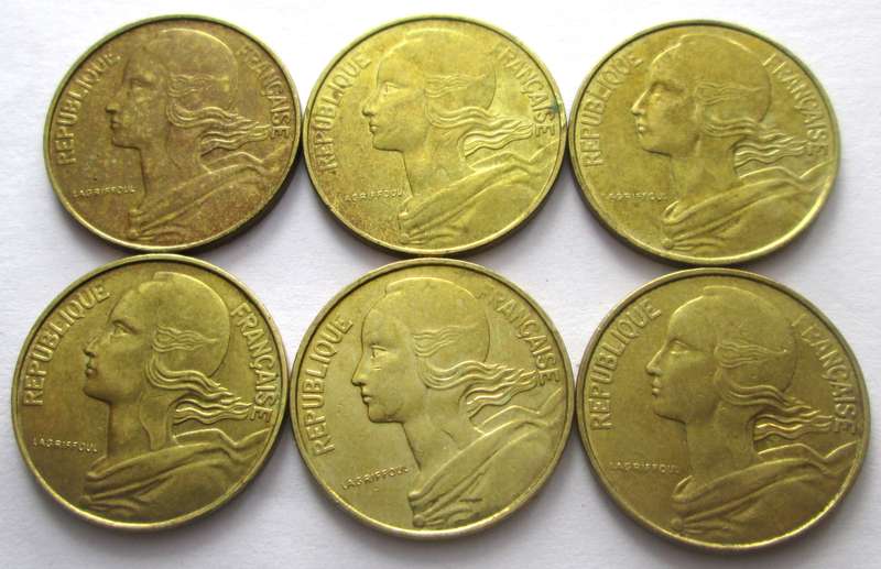 10 Centimes France 1980 - 1982 + 1984 + 1985 + 1987