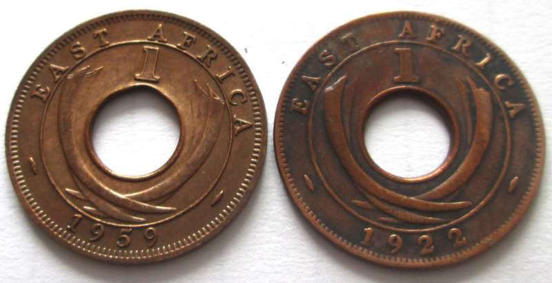 1 Cent East Africa 1922 + 1959