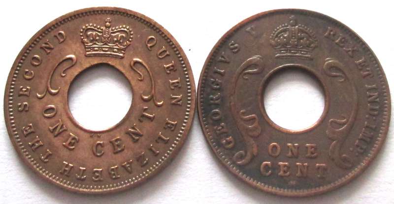 1 Cent East Africa 1922 + 1959