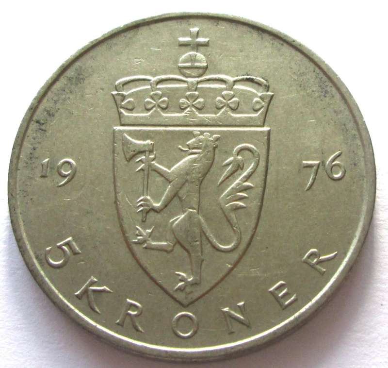 1976 Norge 5 kroner
