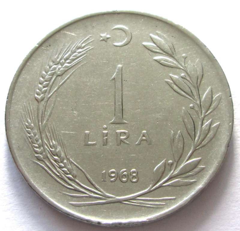 1968 Turkey 1 Lira