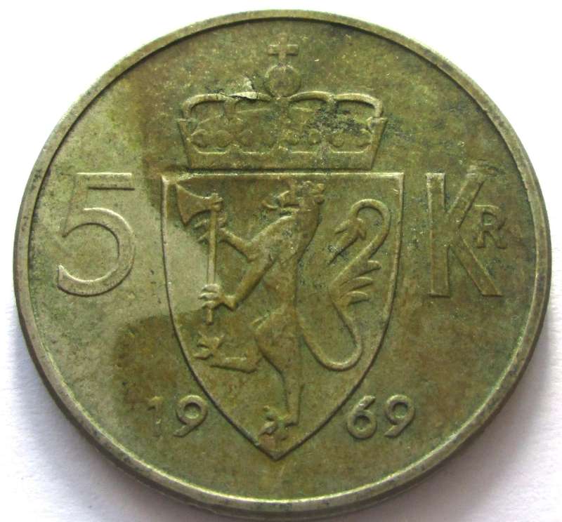 1969 Norge 5 Kroner