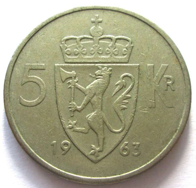 1963 Norge 5 Kroner