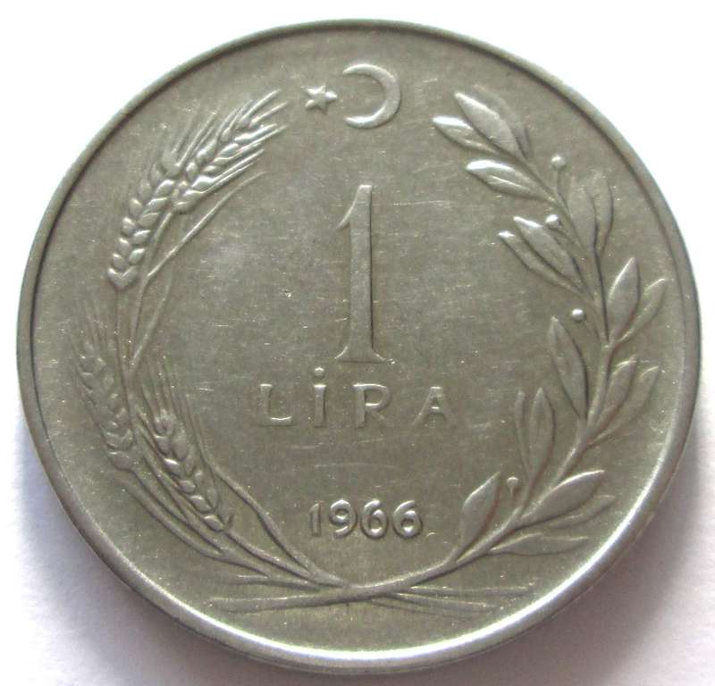 1966 Turkey 1 Lira