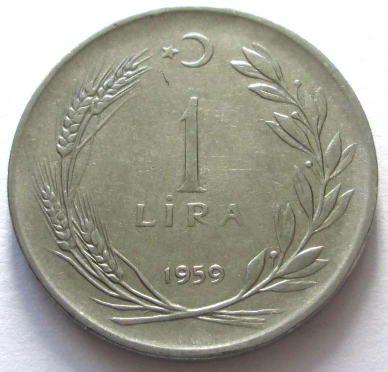 1959 Turkey 1 Lira