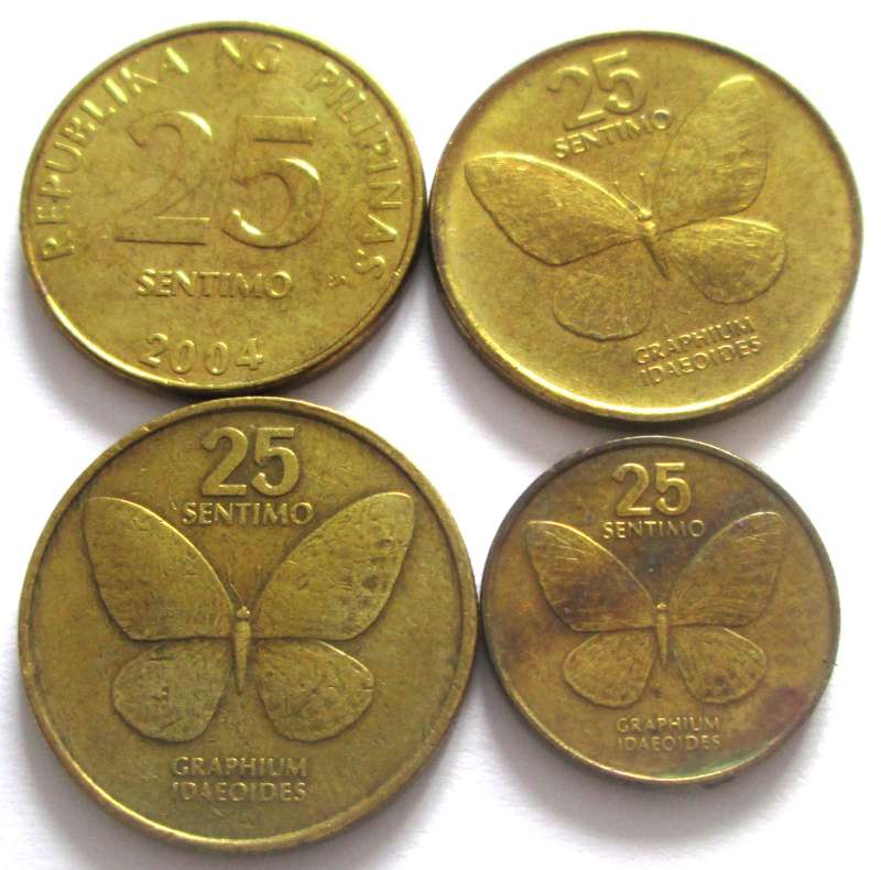 25 Sentimo Philippines 1988 + 1990 + 1991 + 2004