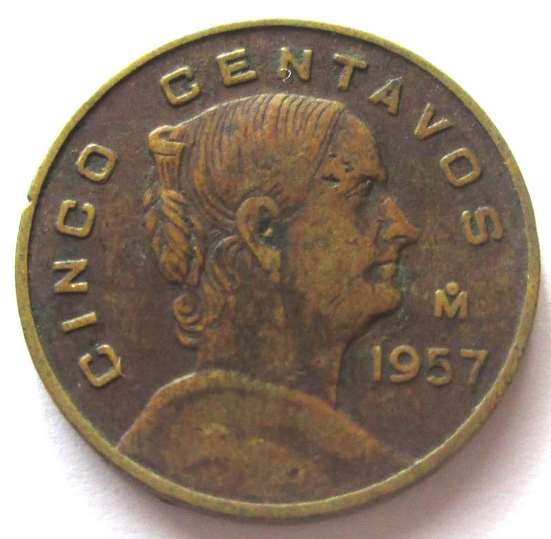 1957 Mexico 5 Centavos