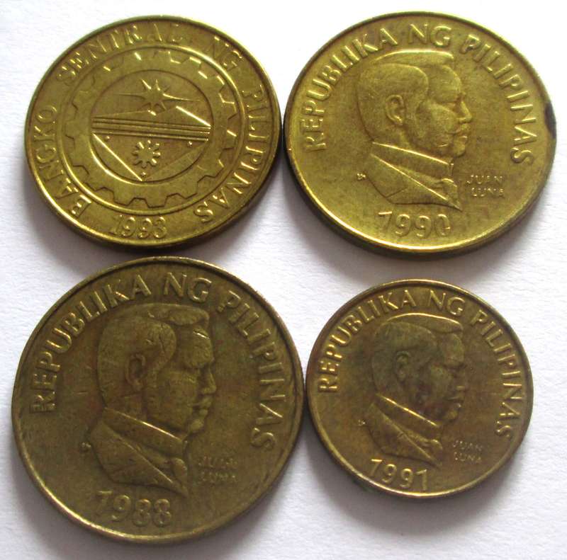 25 Sentimo Philippines 1988 + 1990 + 1991 + 2004