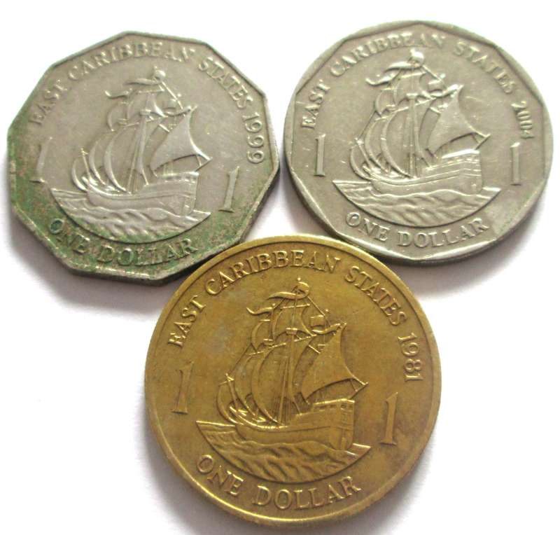 1 Dollar Eastern Caribbean States 1981 + 1999 + 2004
