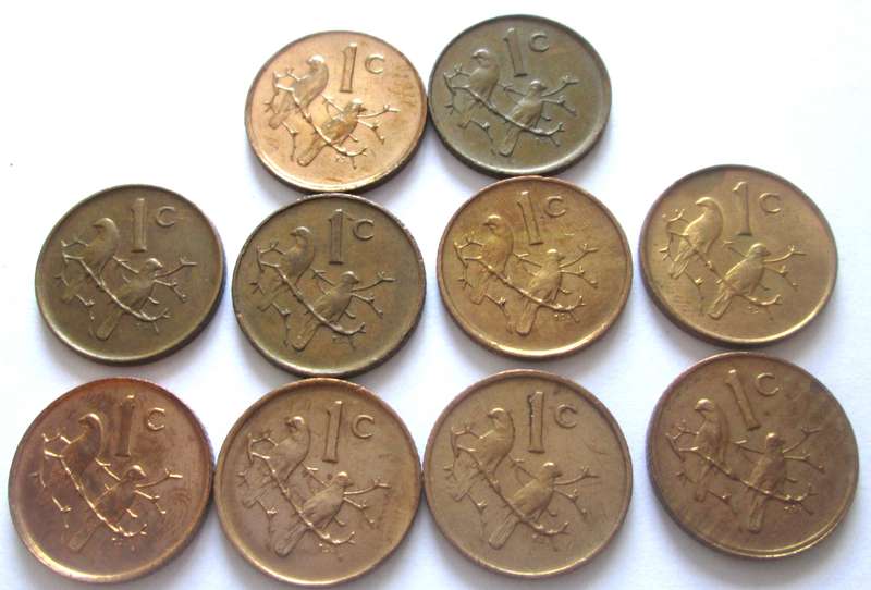 1 Cent South Africa 1980 - 1989