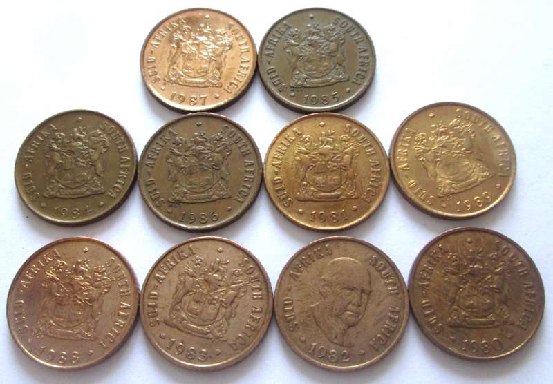 1 Cent South Africa 1980 - 1989