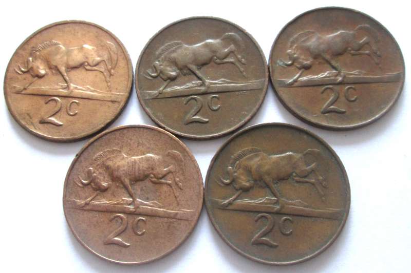 2 Cents South Africa 1965 - 1969